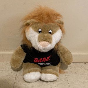 1990s Vintage DARE to Resist Drugs & Violence Plush Lion Mascot 18"